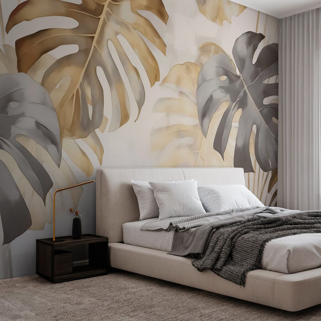 Folhas com aguarela suave — interior 2
