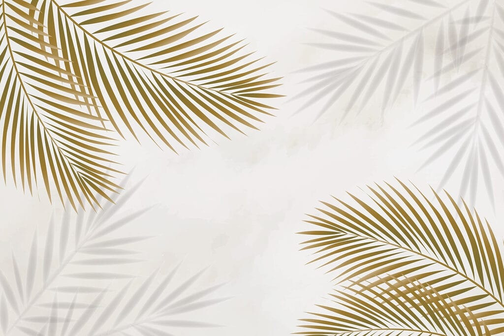 Palmas com sombras suaves — design completo