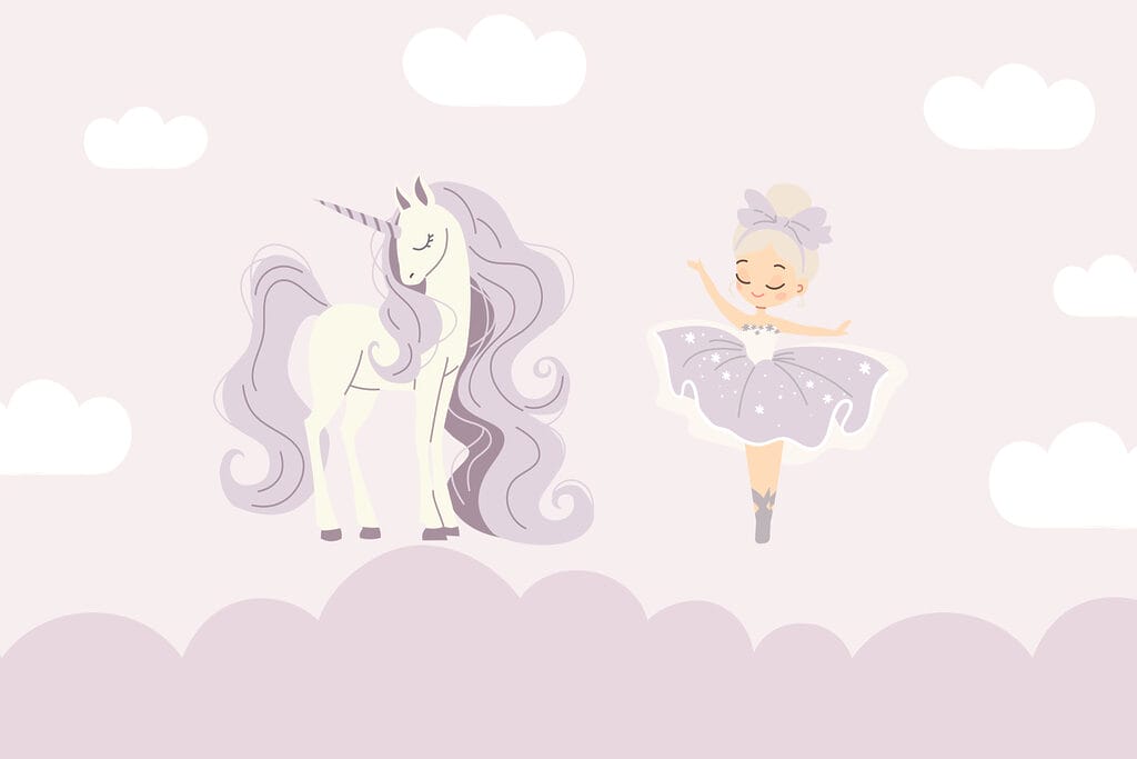 Unicórnio e bailarina — design completo