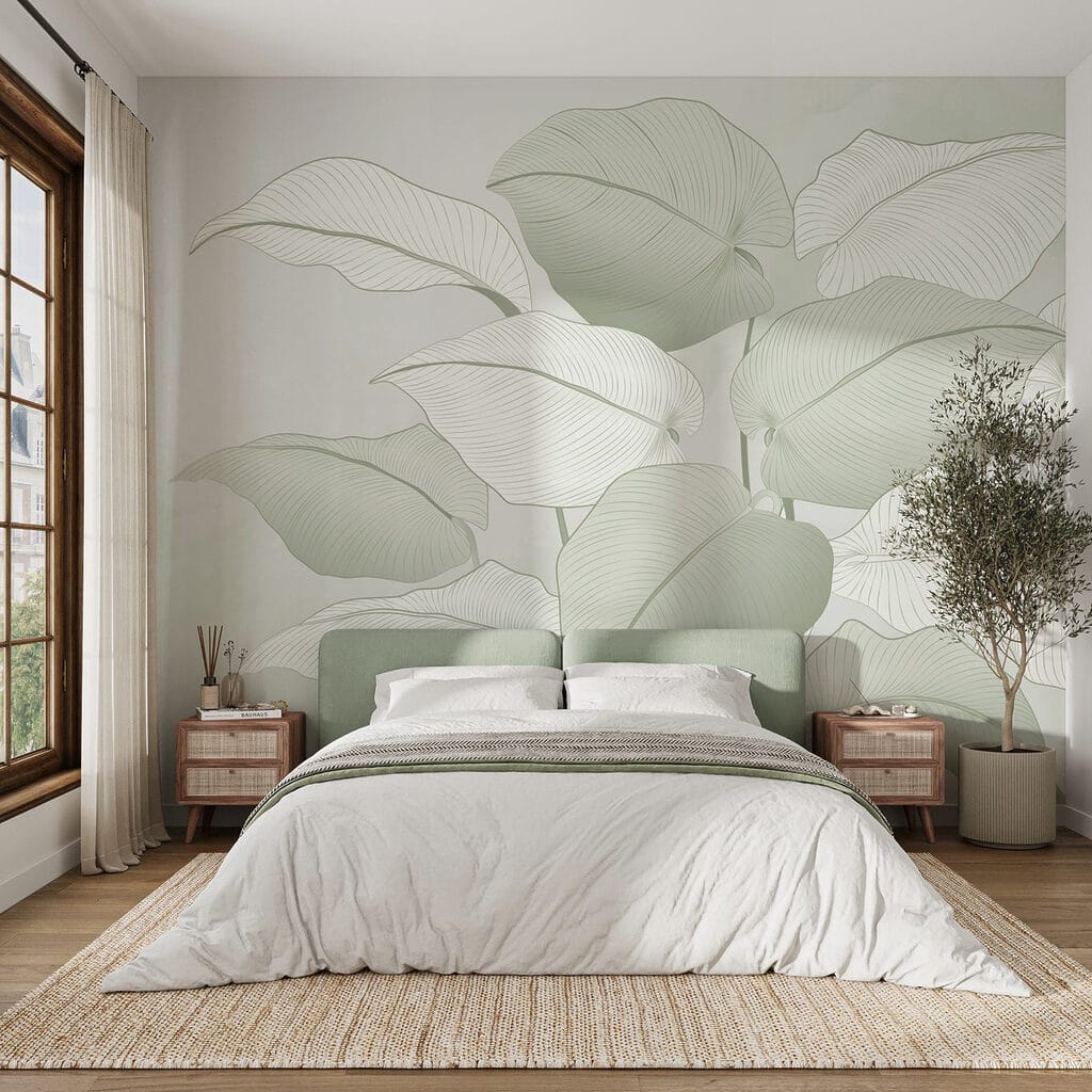 Folhas cor-de-rosa com linhas — interior 2
