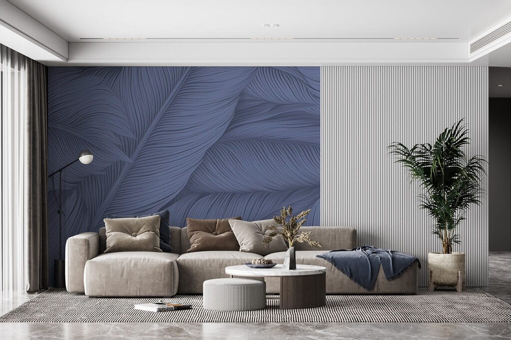 Folhas prateadas em diagonal — interior 2