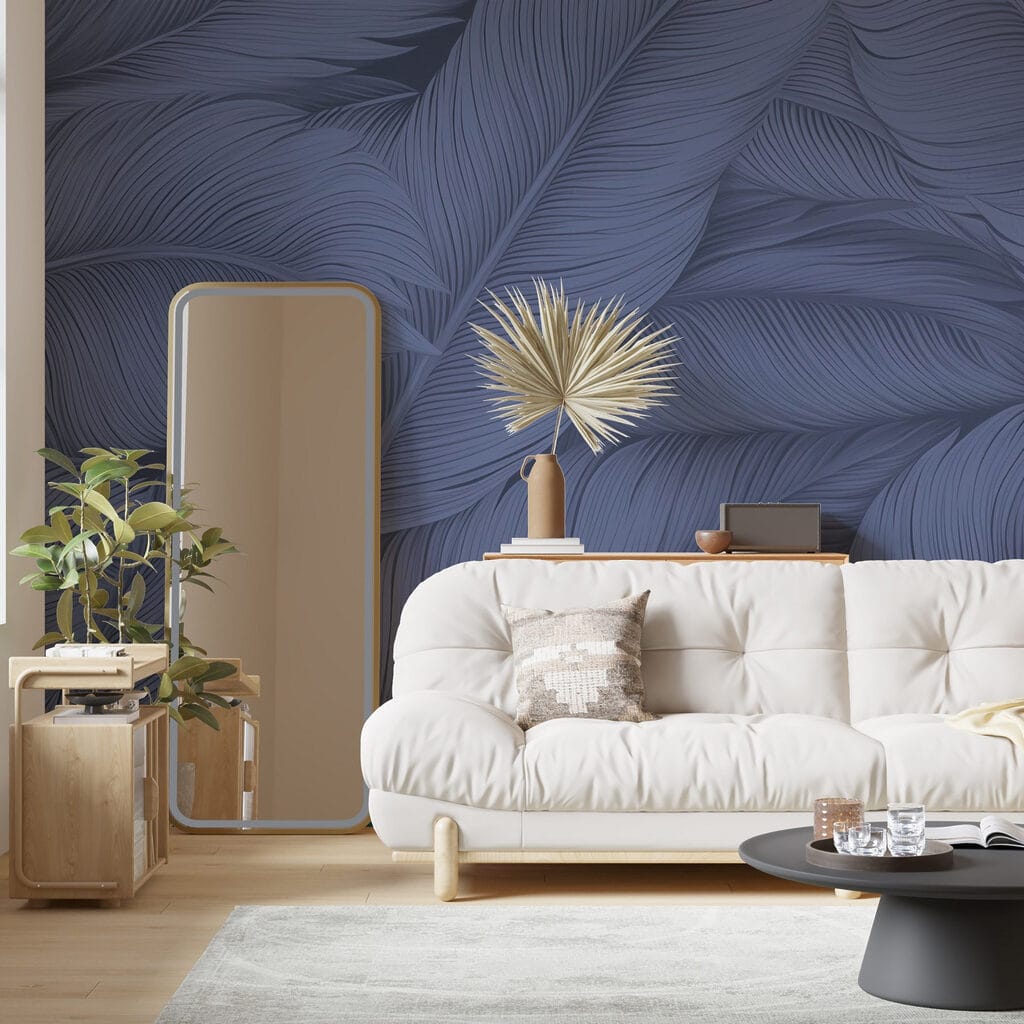 Folhas prateadas em diagonal — interior 3