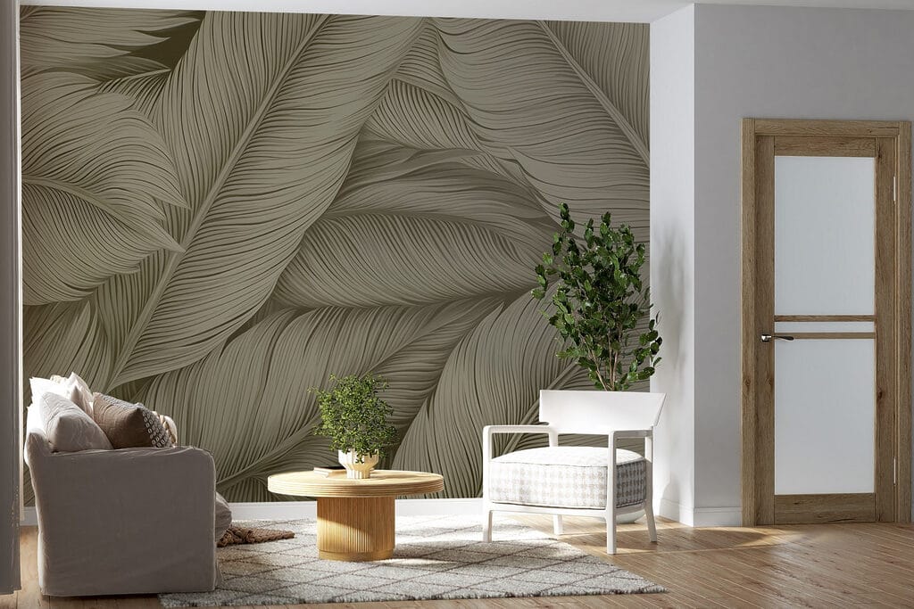 Folhas prateadas em diagonal — interior 3