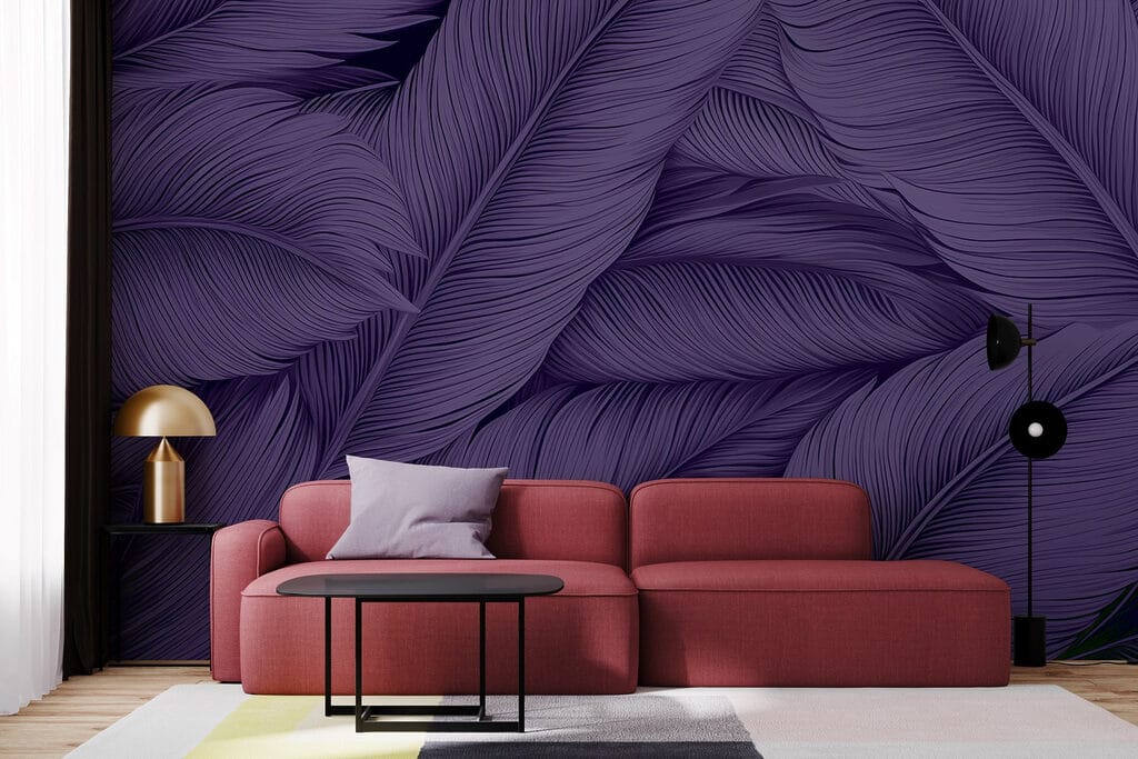 Folhas prateadas em diagonal — interior 3