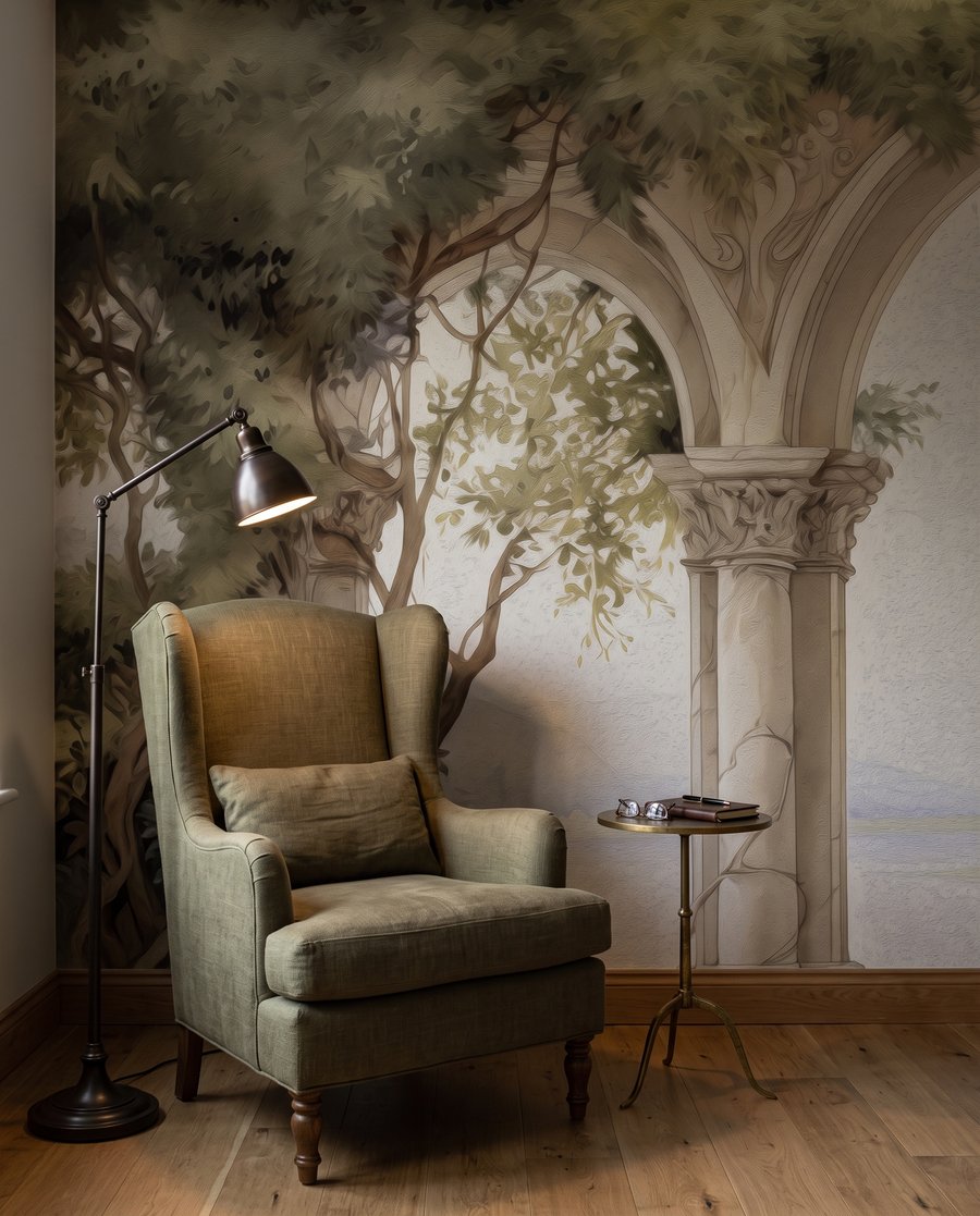 Arco sobre água calma — interior 3