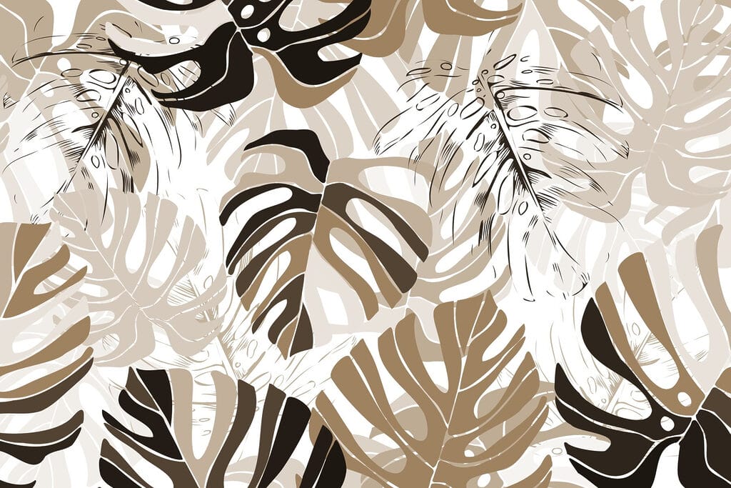 Folhas largas em verde — design completo