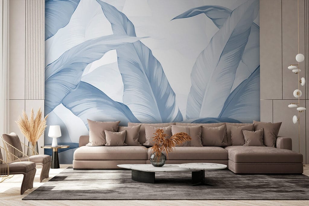 Folhas em pinceladas claras — interior 2