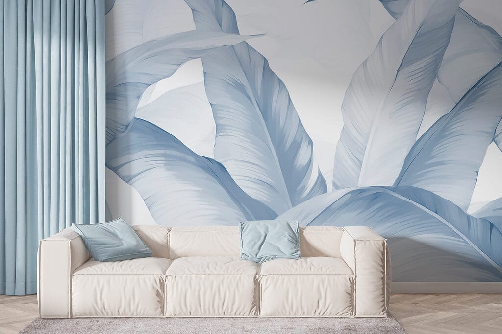 Folhas em pinceladas claras — interior 3