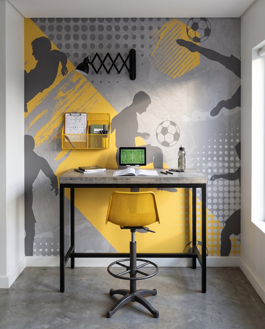 Futebolistas em movimento — interior 5