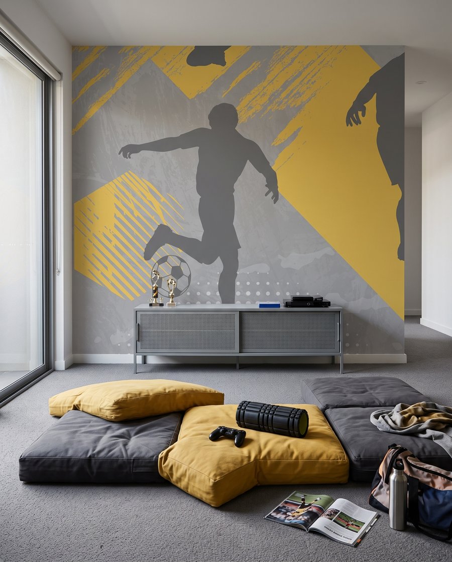 Futebolistas em movimento — interior 6