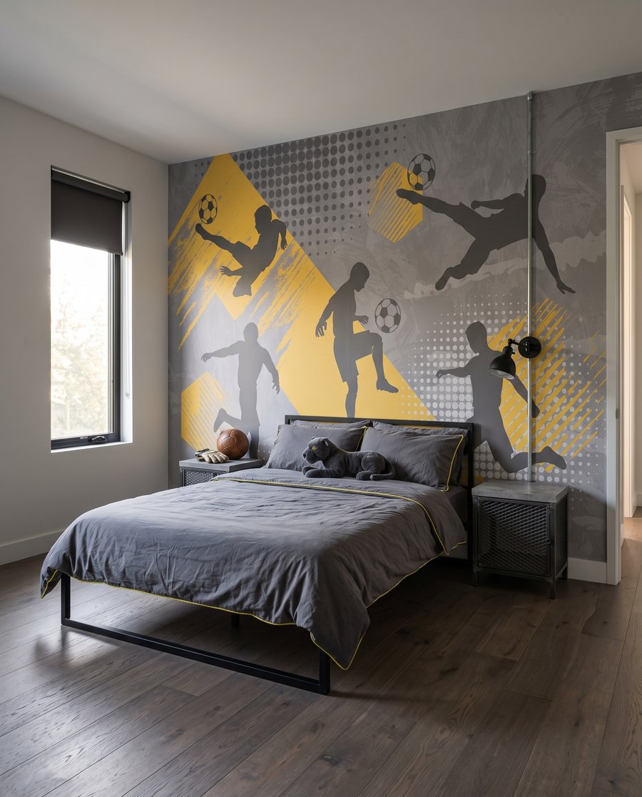 Futebolistas em movimento — interior 8