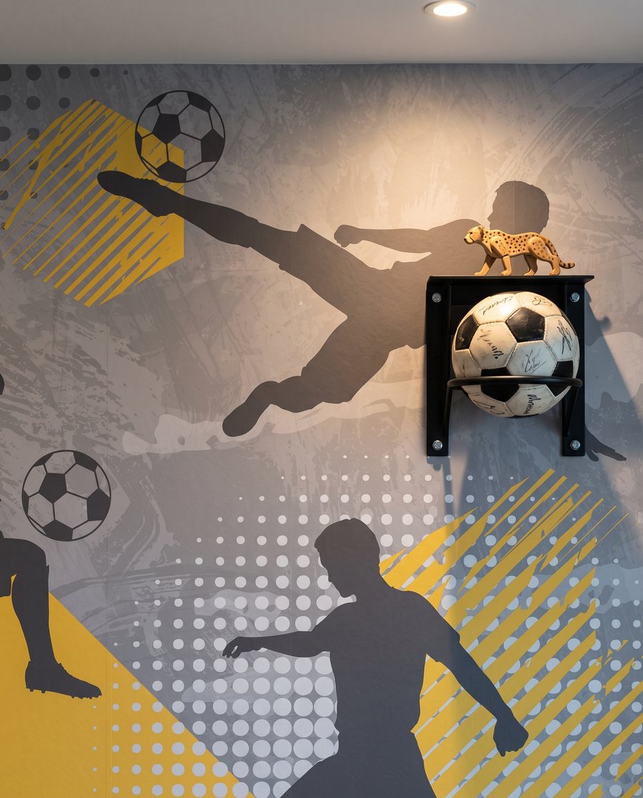 Futebolistas em movimento — detalhe