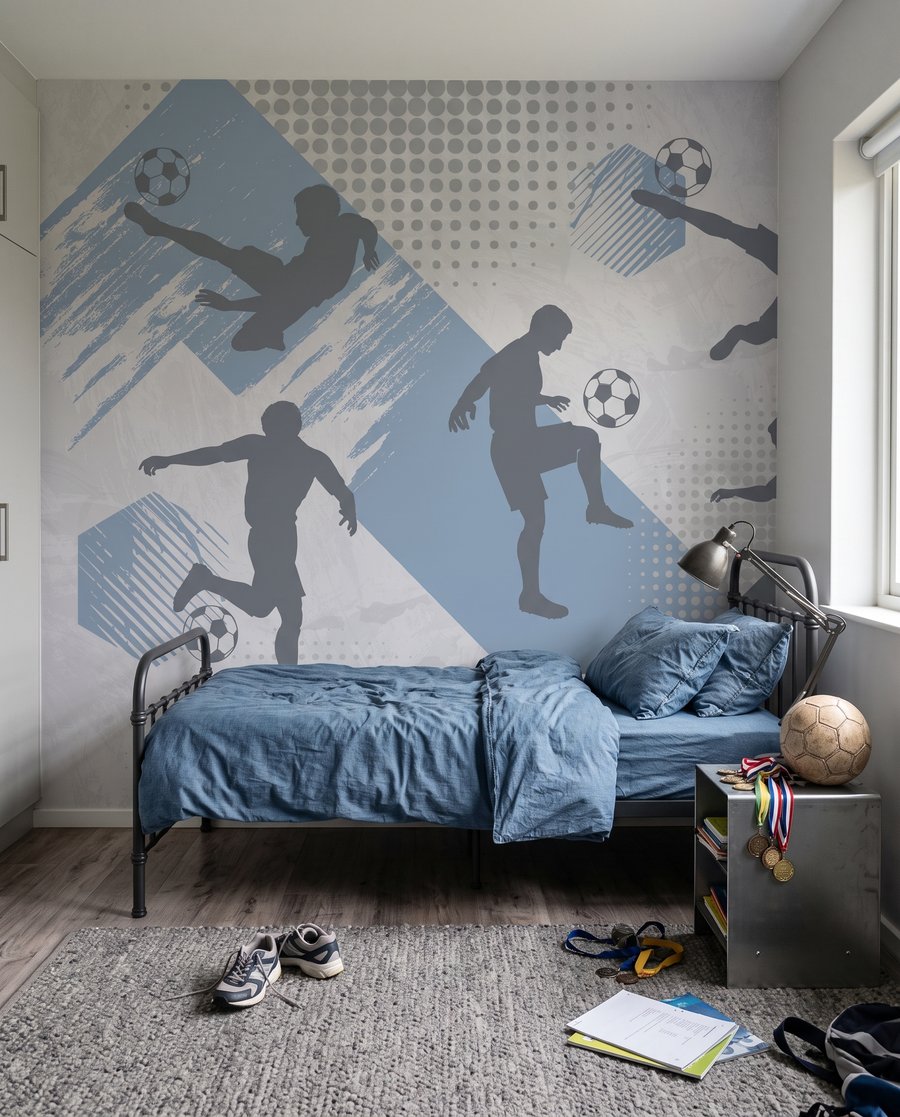 Futebolistas em movimento — interior 2