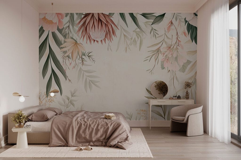 Flores em moldura branca — interior 2