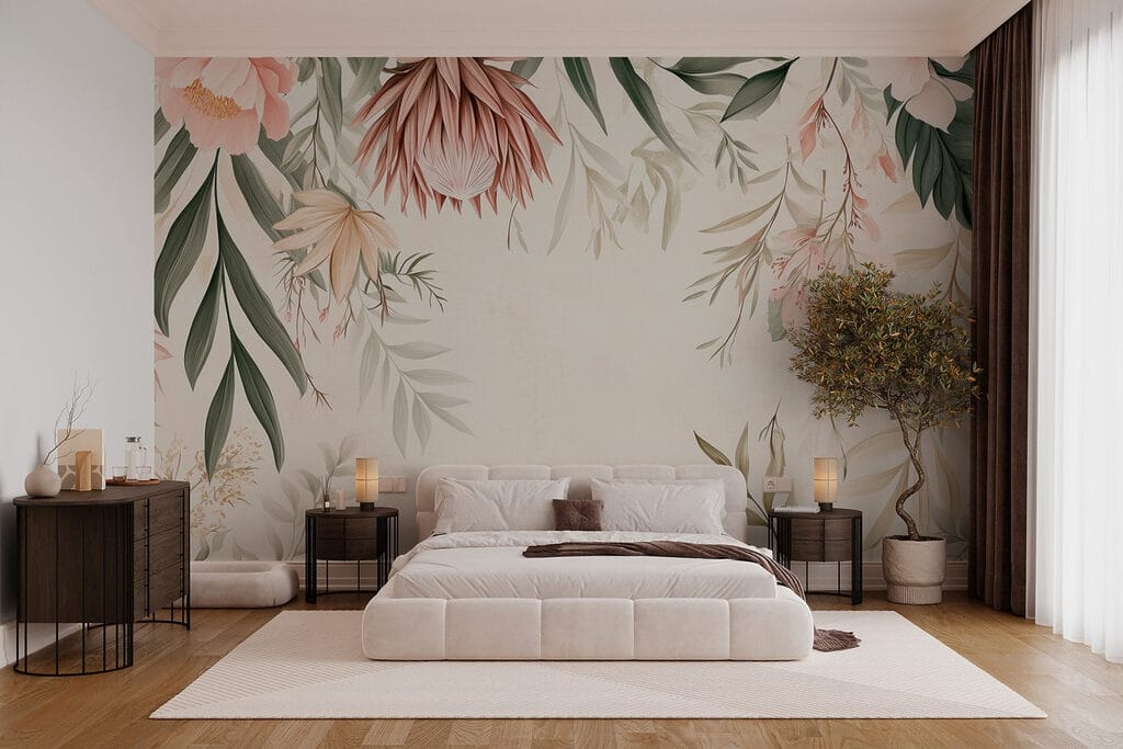 Flores em moldura branca — interior 3