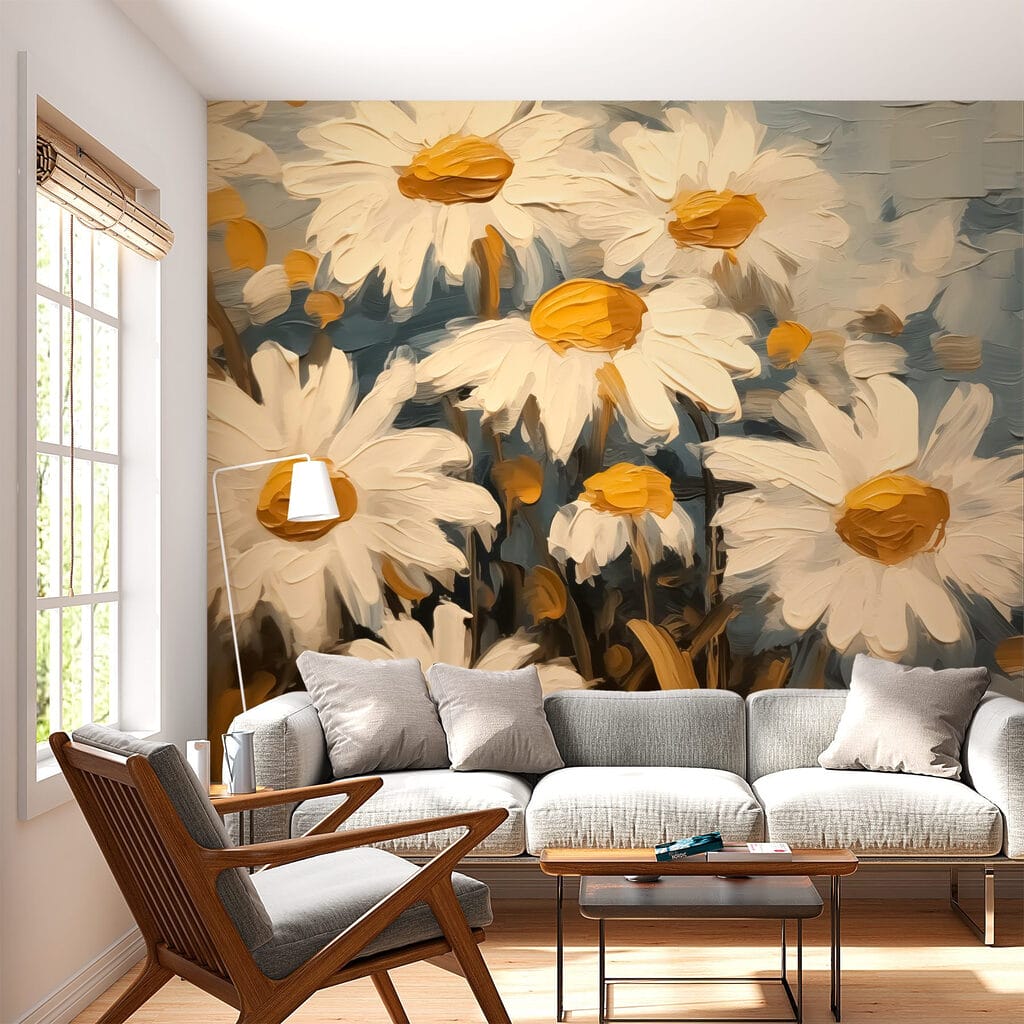 Margaridas em pinceladas grossas — interior 2
