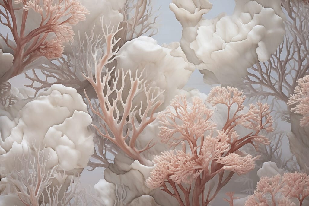 Corais em tons pêssego — design completo