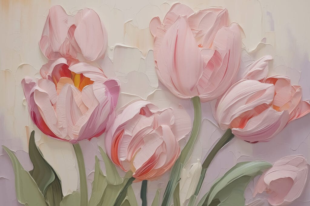 Tulipas cor-de-rosa — design completo