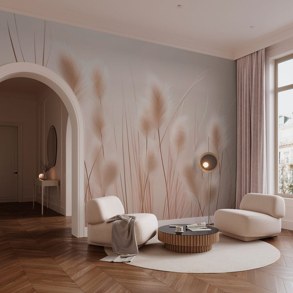 Penachos em rosa-antigo — interior 1