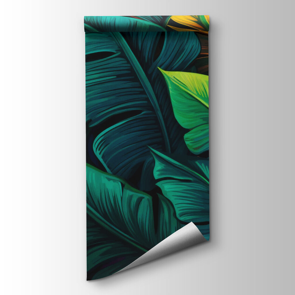Folhas tropicais com amarelo — vista do produto
