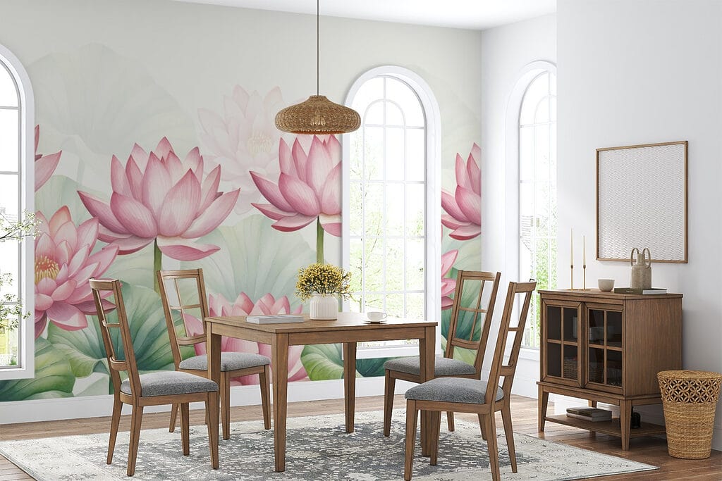 Lótus entre folhas — interior 2