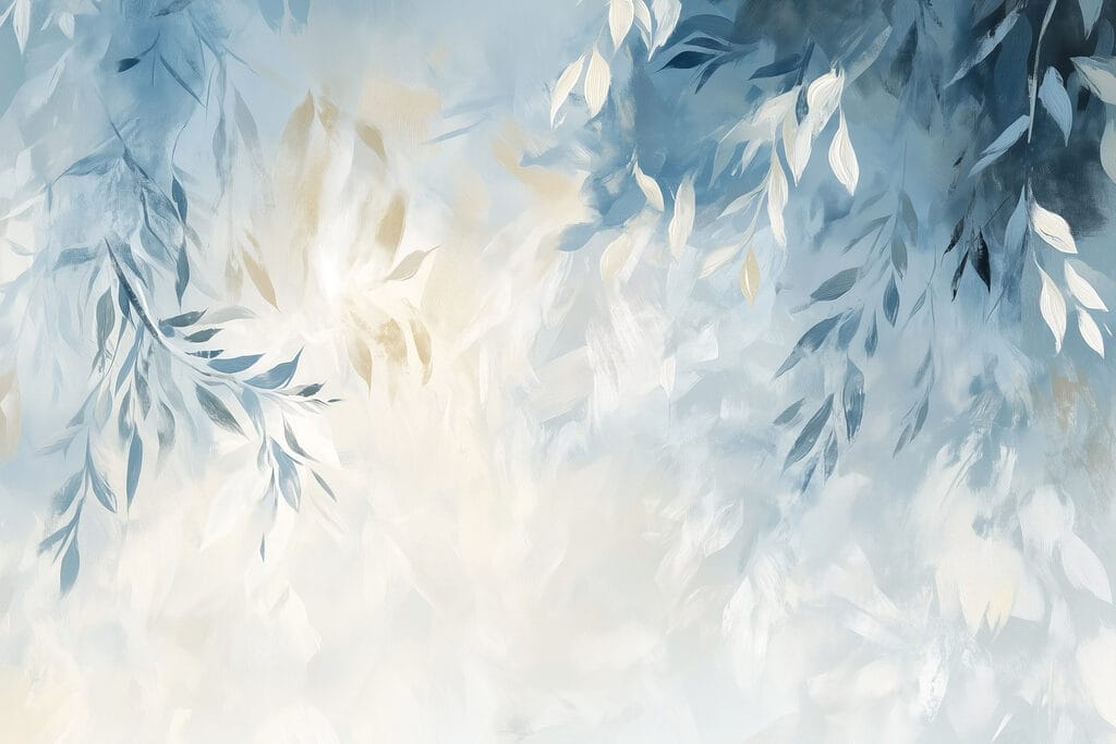 Folhas azuis ao sol — design completo