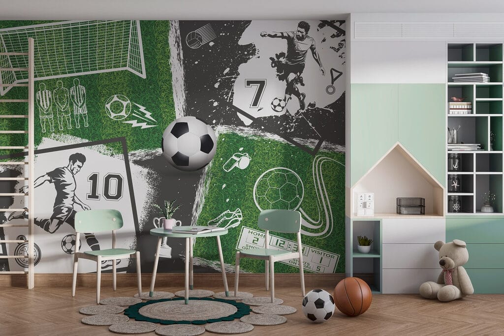 Mundo do futebol num interior