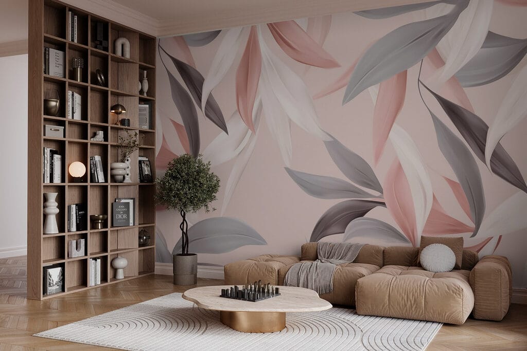 Folhas cor-de-rosa e cinzentas — interior 2