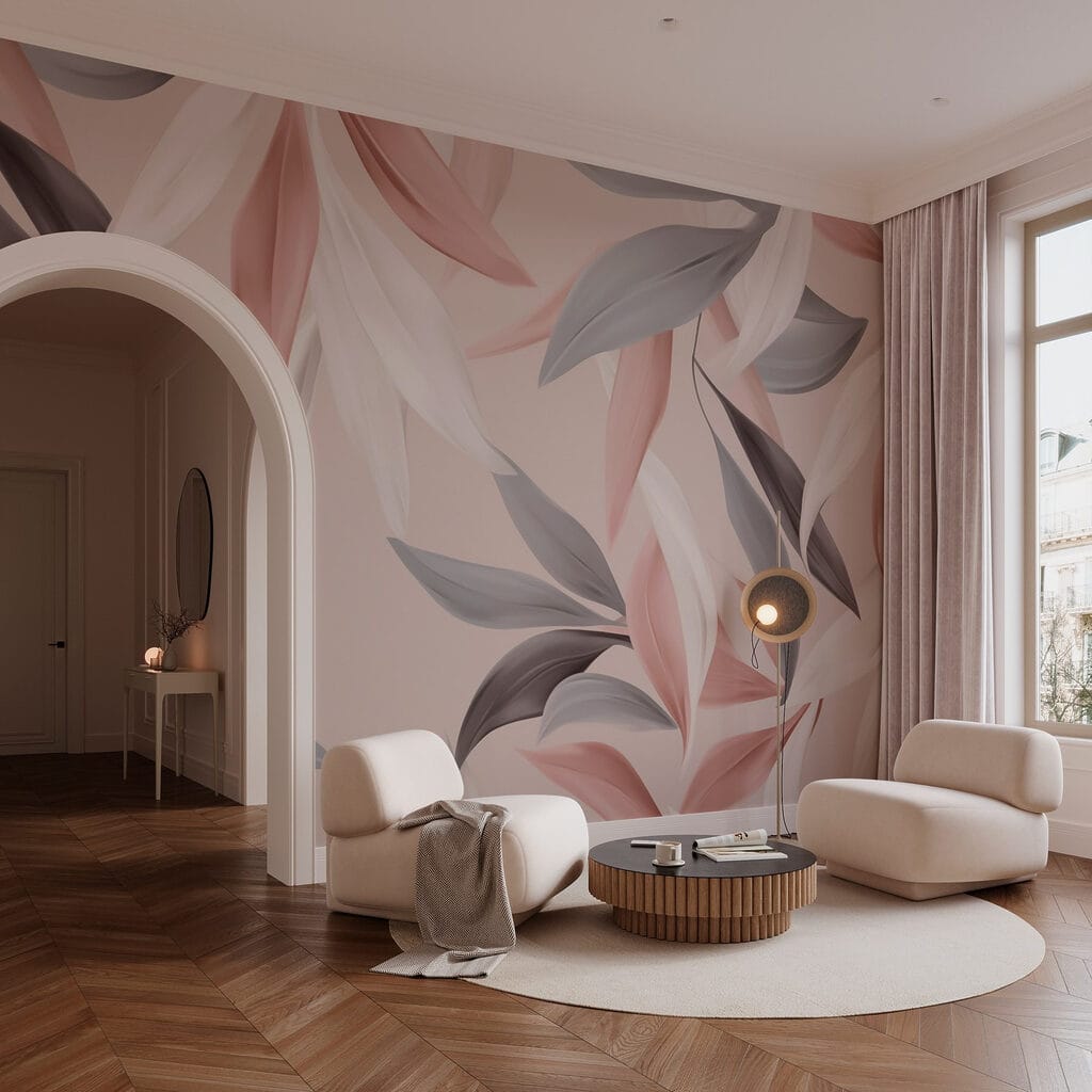 Folhas cor-de-rosa e cinzentas — interior 3