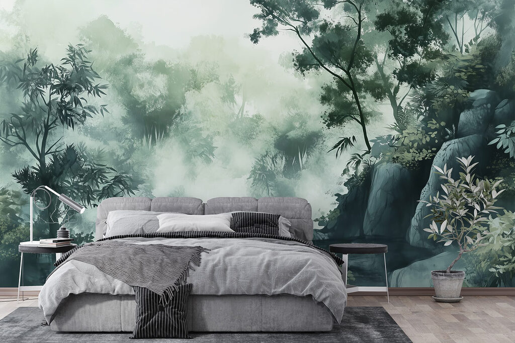 Floresta com rochas cinzentas — interior 1