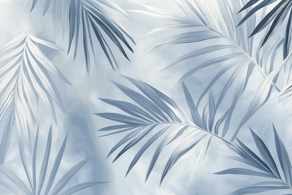 Folhas de palmeira entrecruzadas — design completo