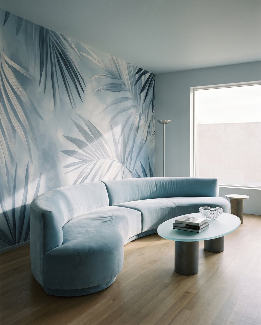 Folhas de palmeira entrecruzadas — interior 4