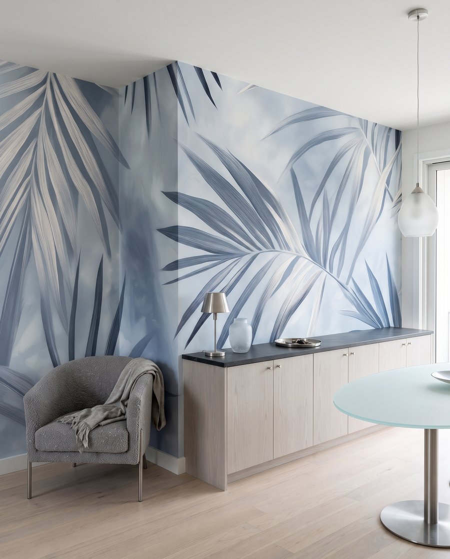 Folhas de palmeira entrecruzadas — interior 1