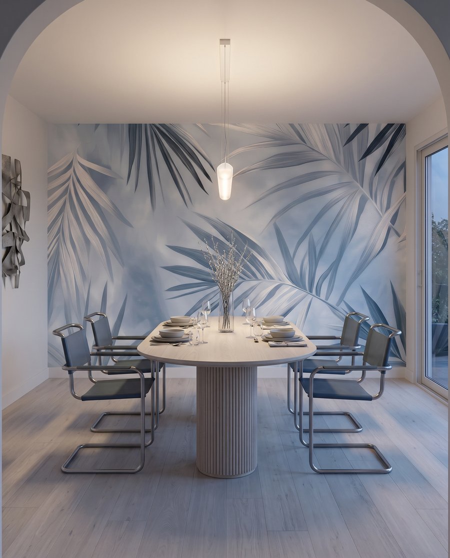Folhas de palmeira entrecruzadas — interior 6