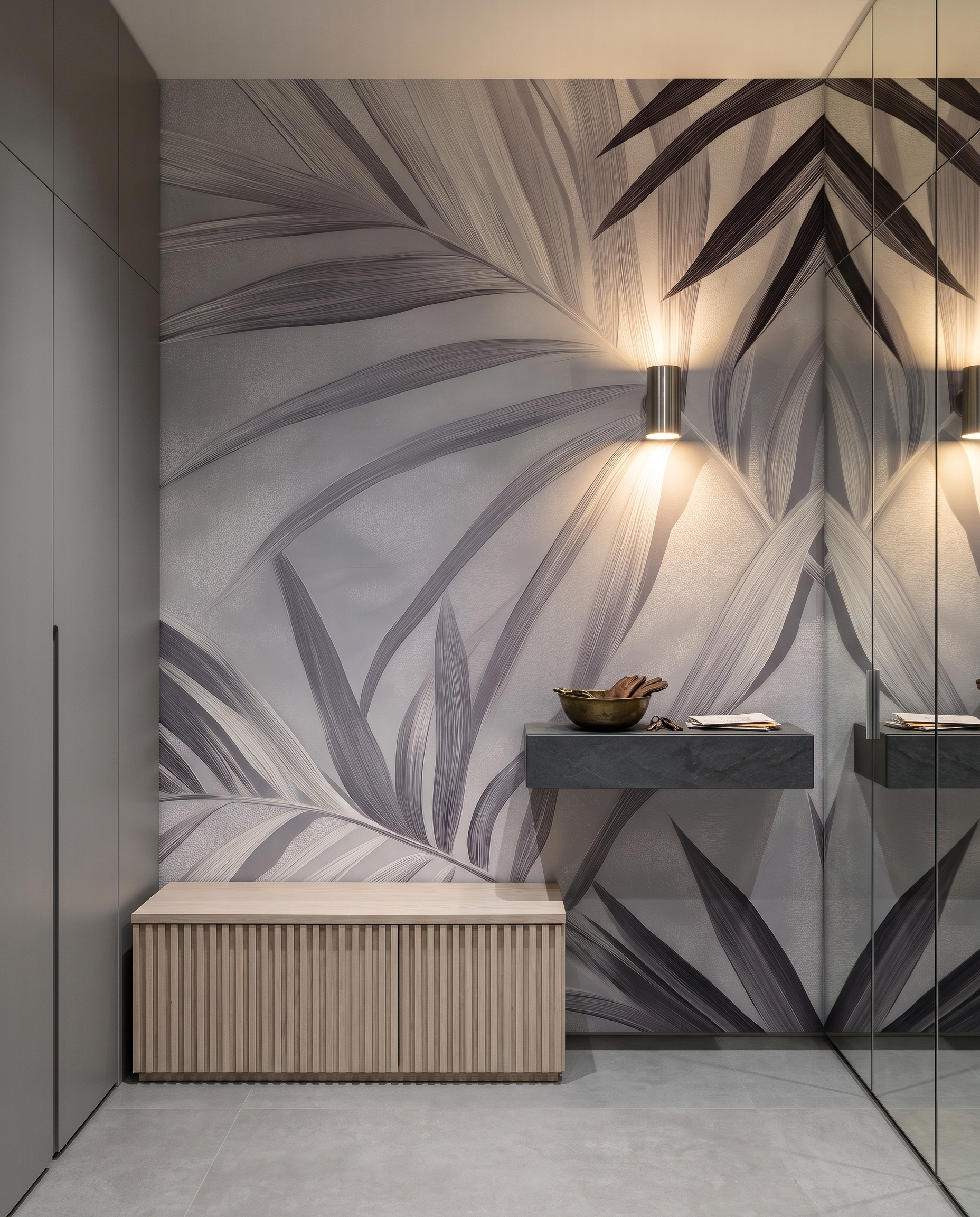 Folhas de palmeira entrecruzadas — interior 6