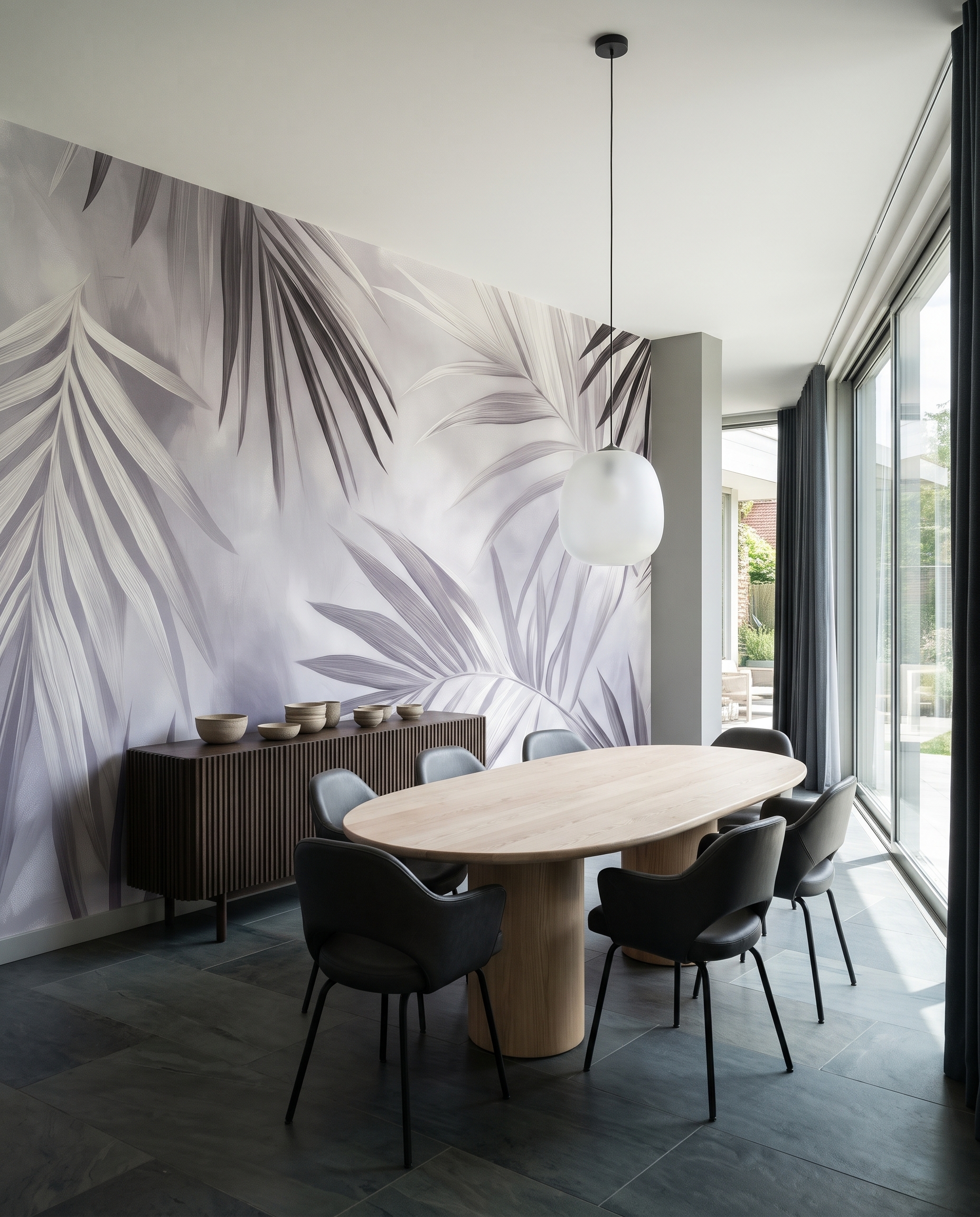 Folhas de palmeira entrecruzadas — interior 8