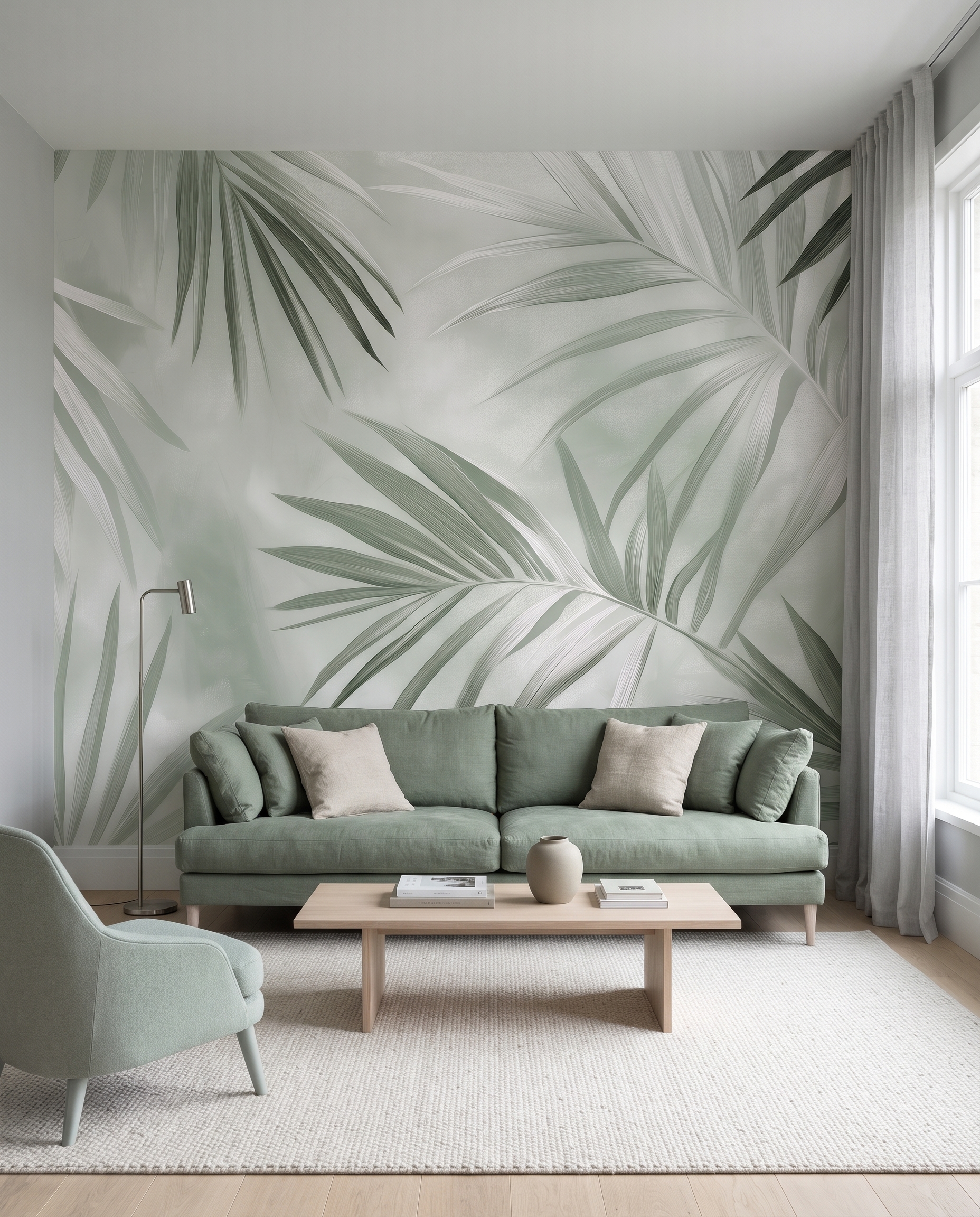 Folhas de palmeira entrecruzadas — interior 3