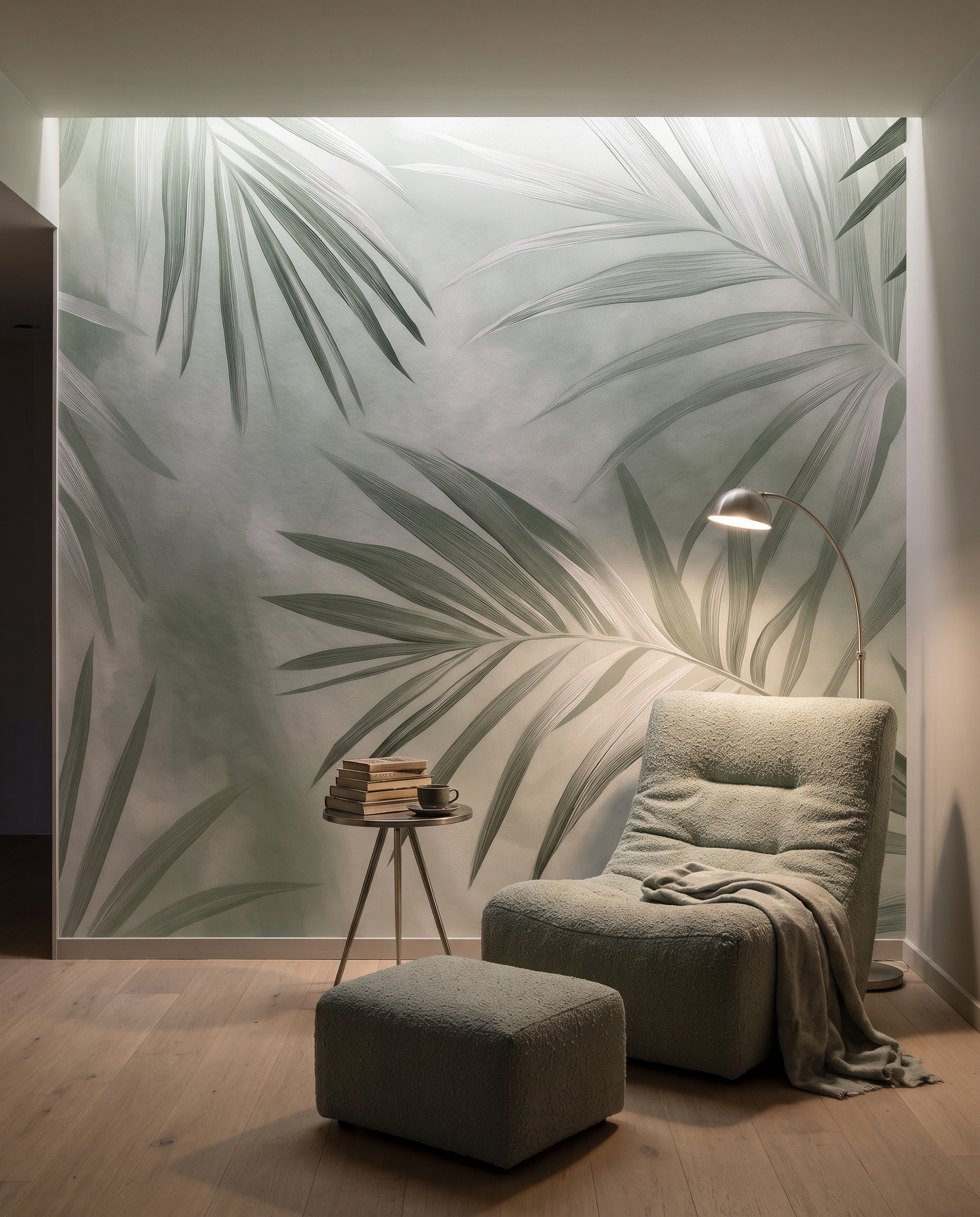 Folhas de palmeira entrecruzadas — interior 4