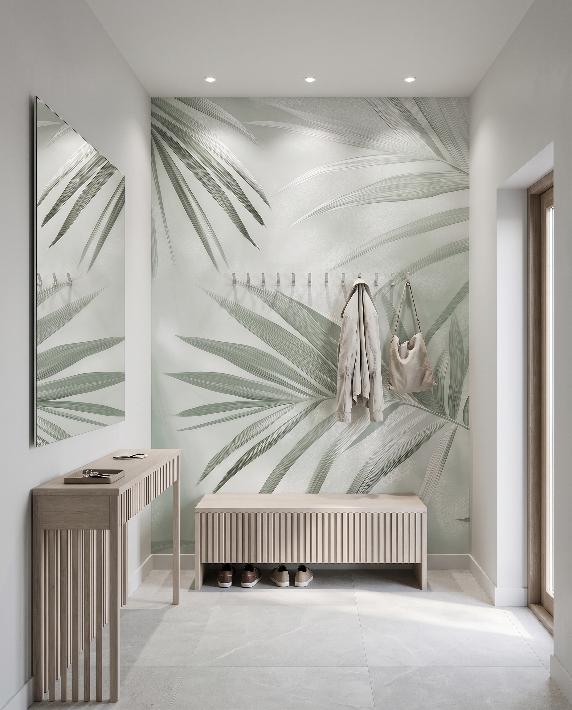 Folhas de palmeira entrecruzadas — interior 5