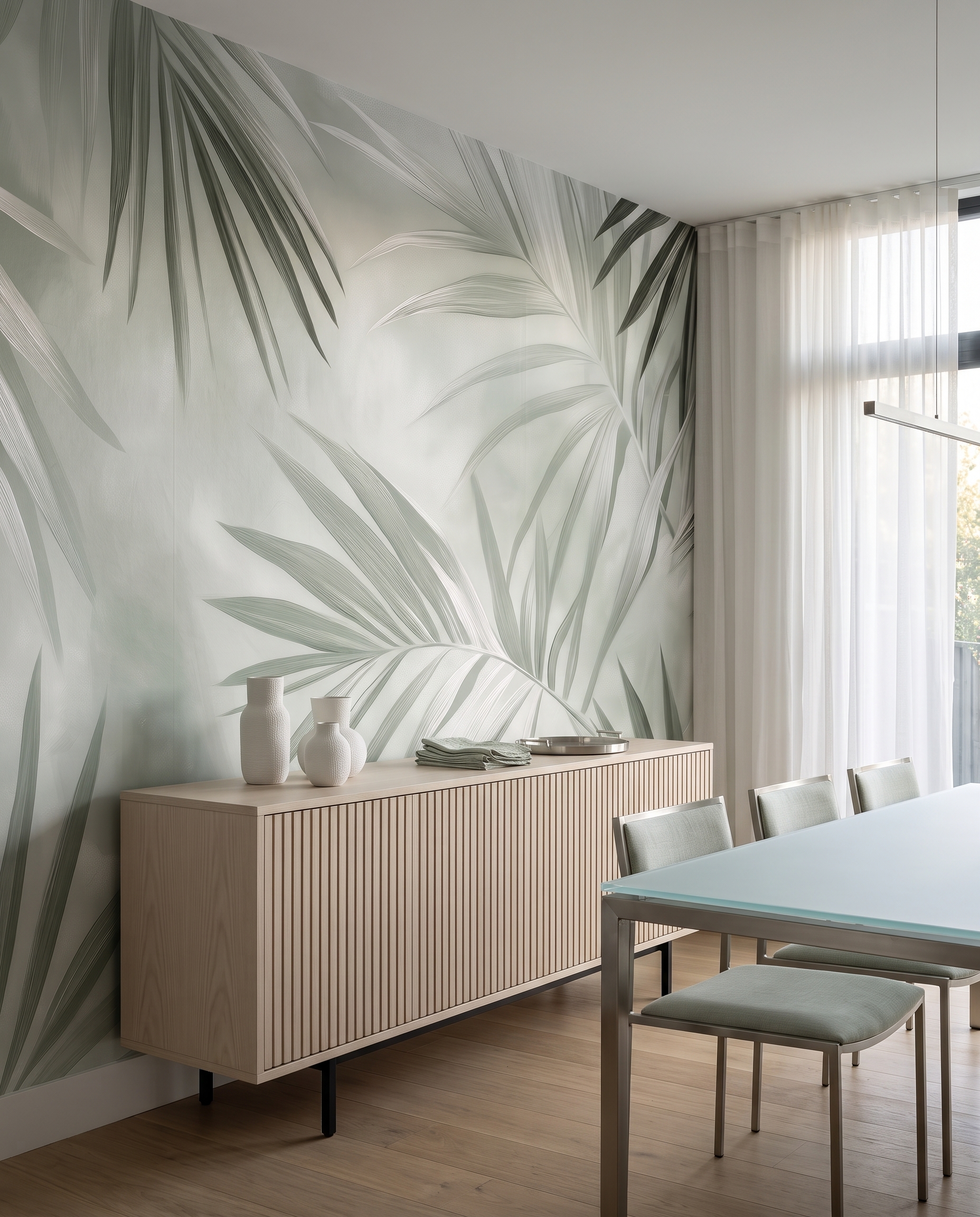 Folhas de palmeira entrecruzadas — interior 8