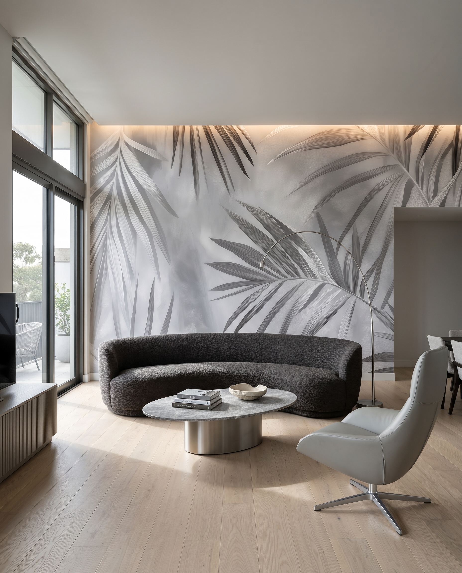 Folhas de palmeira entrecruzadas — interior 4