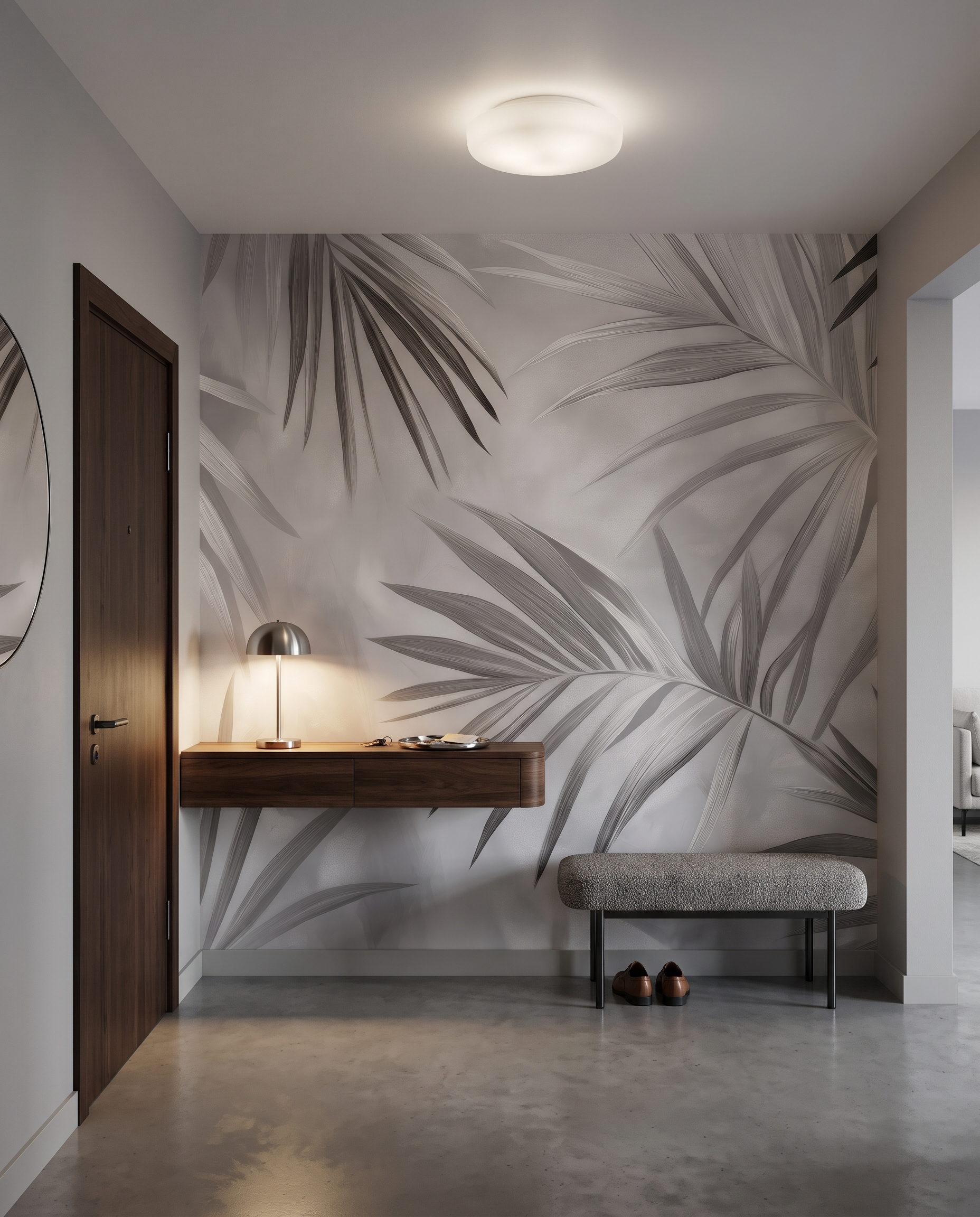 Folhas de palmeira entrecruzadas — interior 6