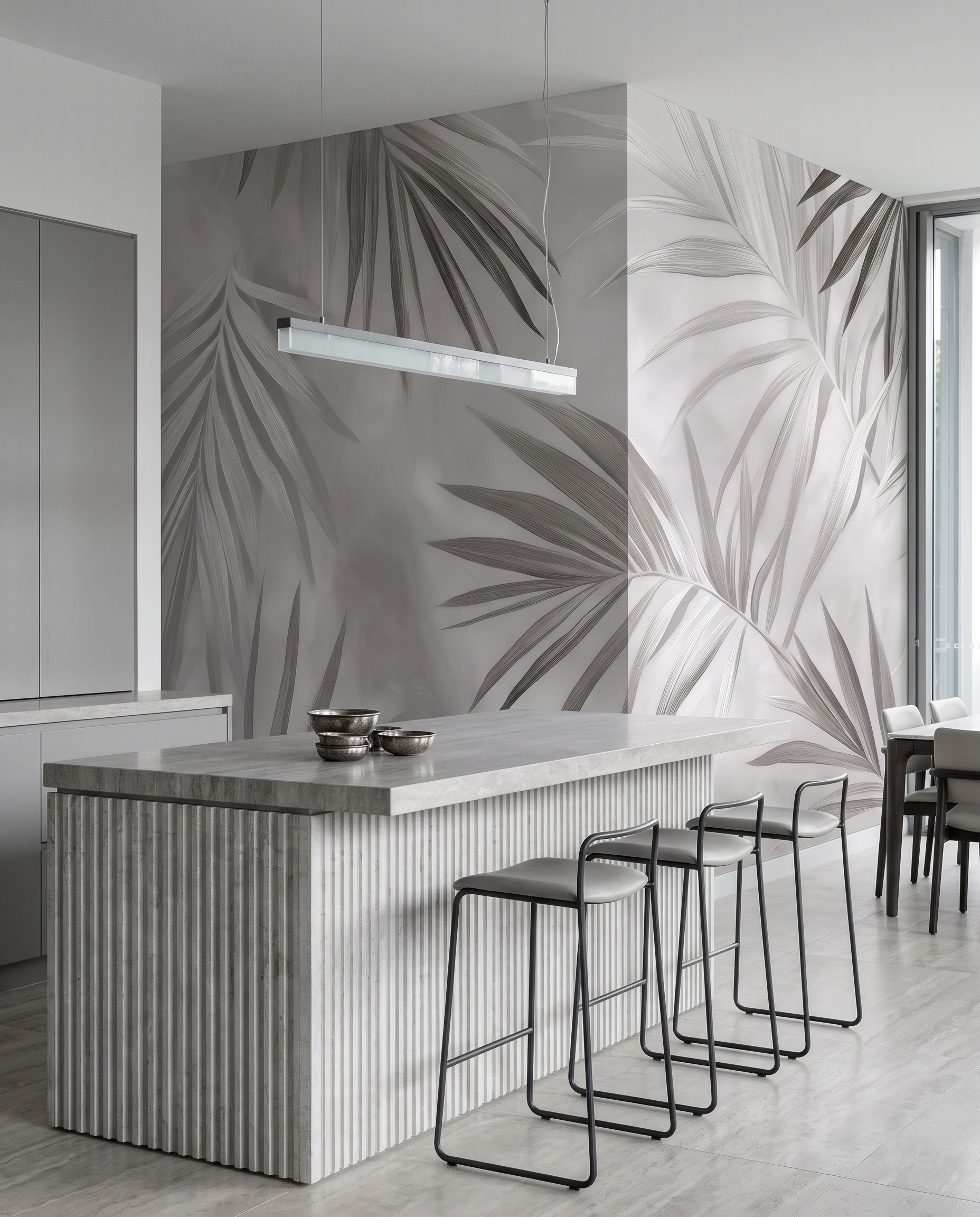 Folhas de palmeira entrecruzadas — interior 7