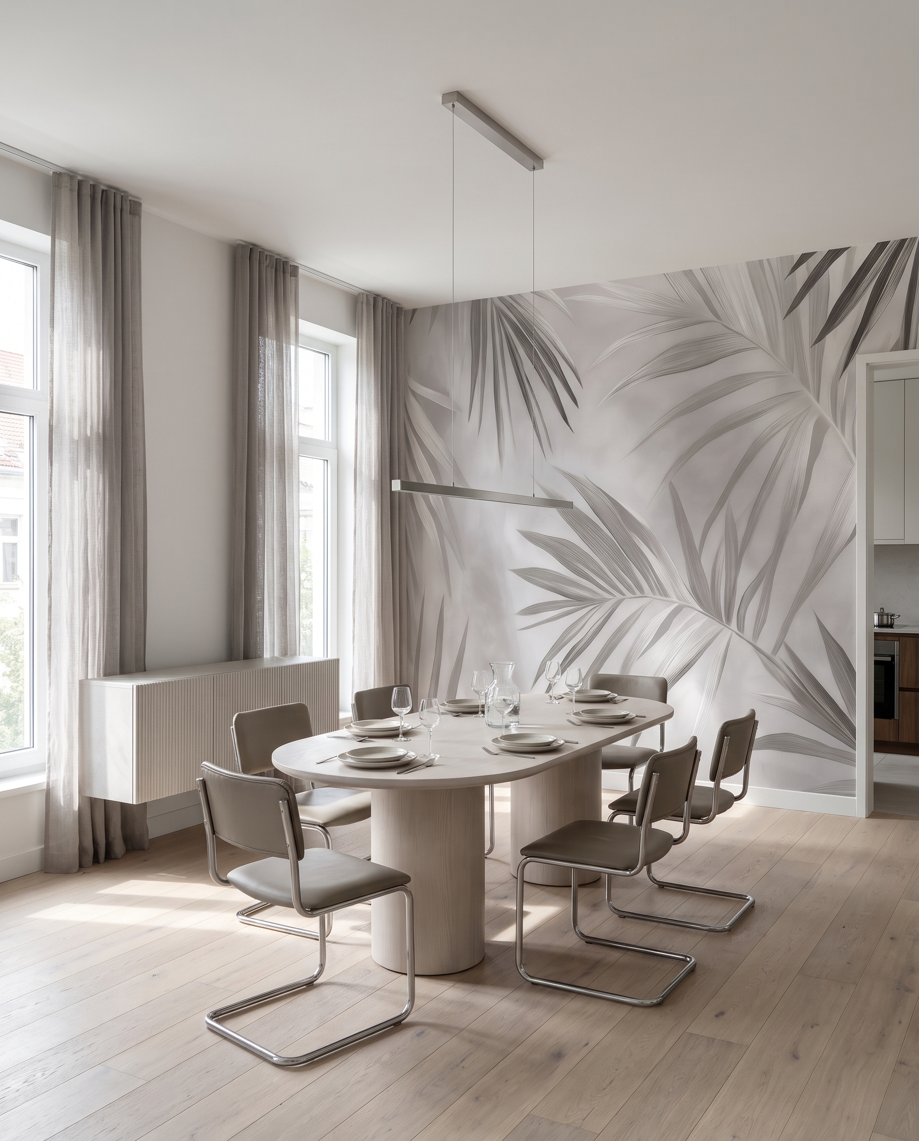 Folhas de palmeira entrecruzadas — interior 8