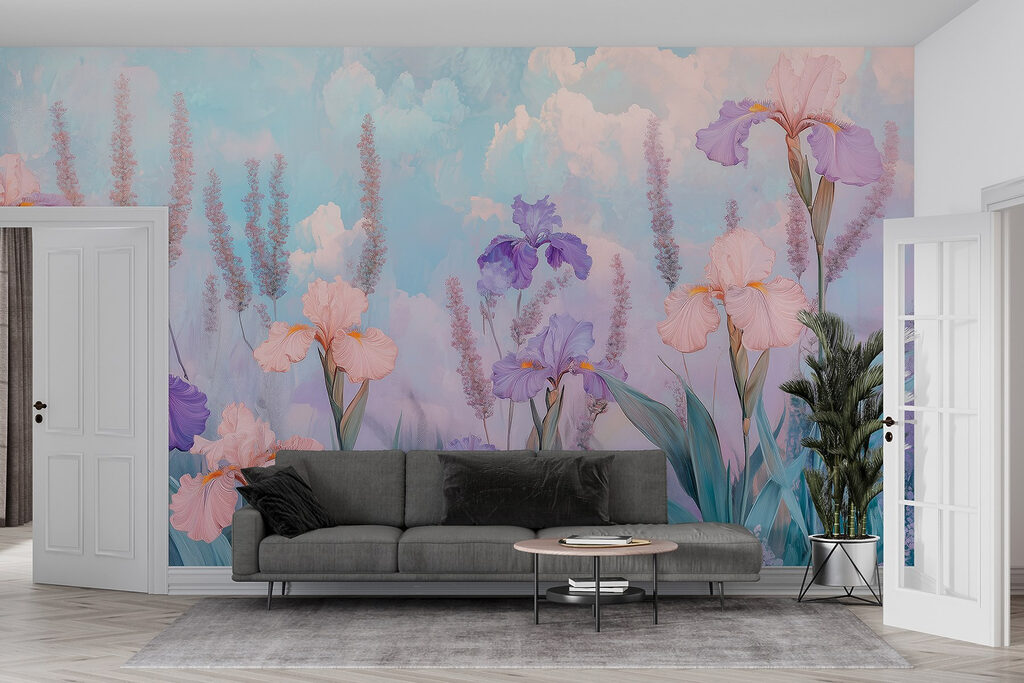 Íris rosadas entre nuvens — interior 4
