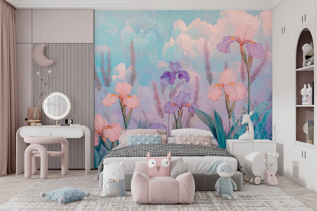 Íris rosadas entre nuvens — interior 5
