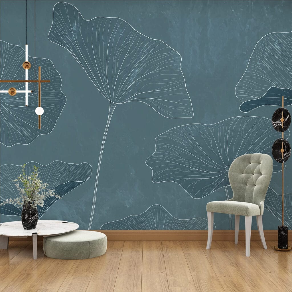 Lótus em azul-petróleo — interior 1