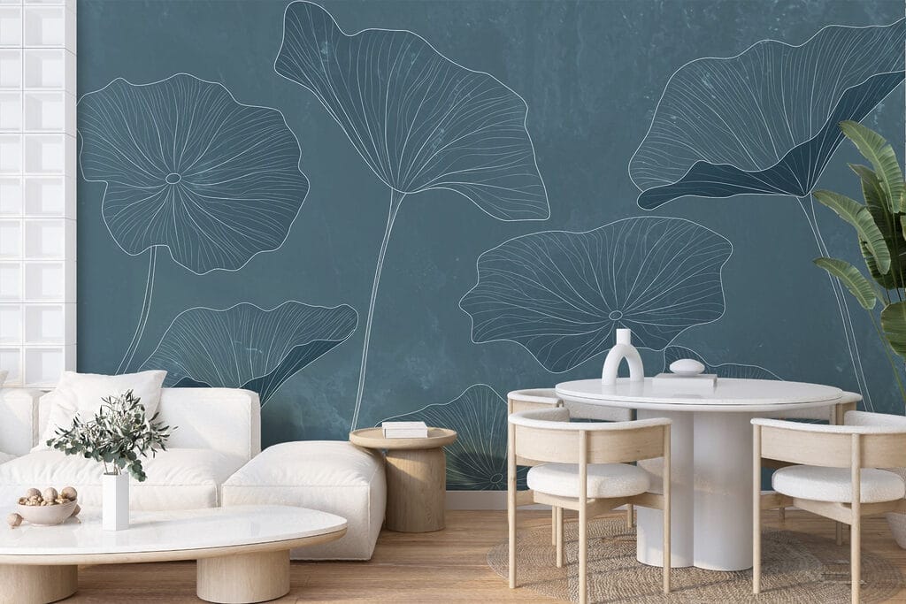 Lótus em azul-petróleo — interior 2