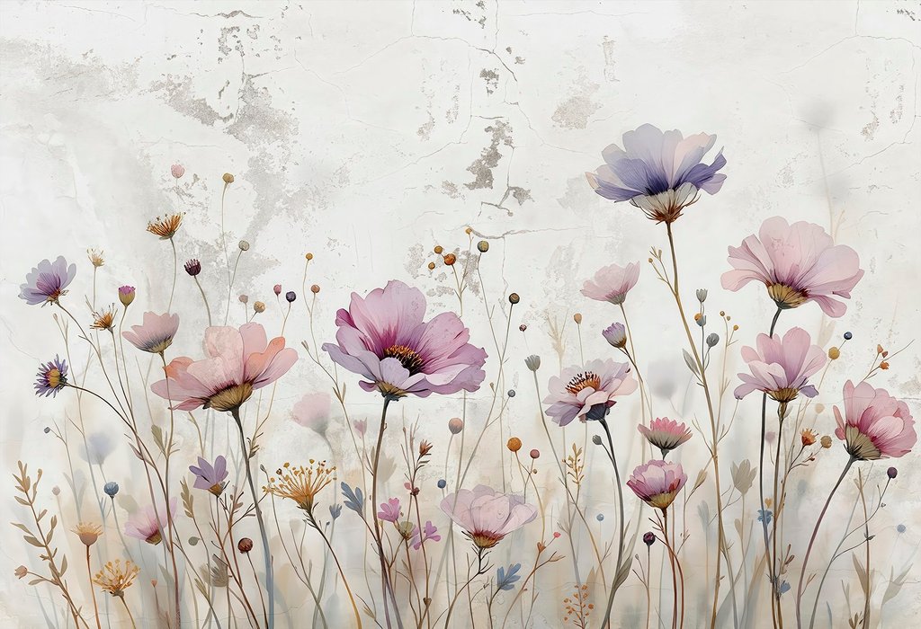 Flores em hastes longas — design completo