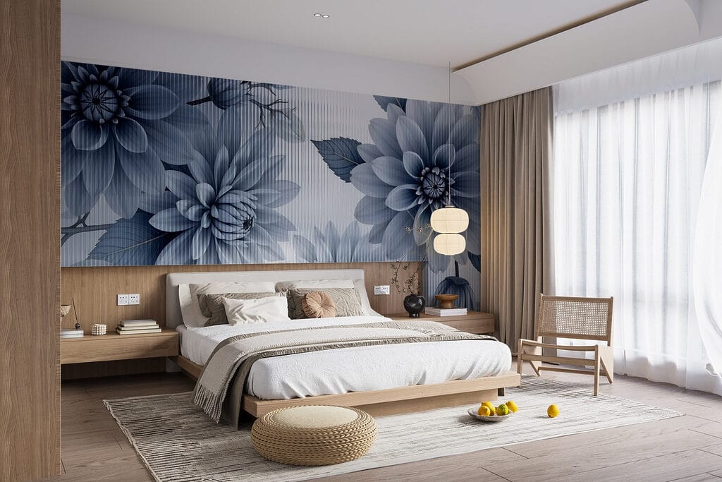 Flores em riscas finas — interior 1